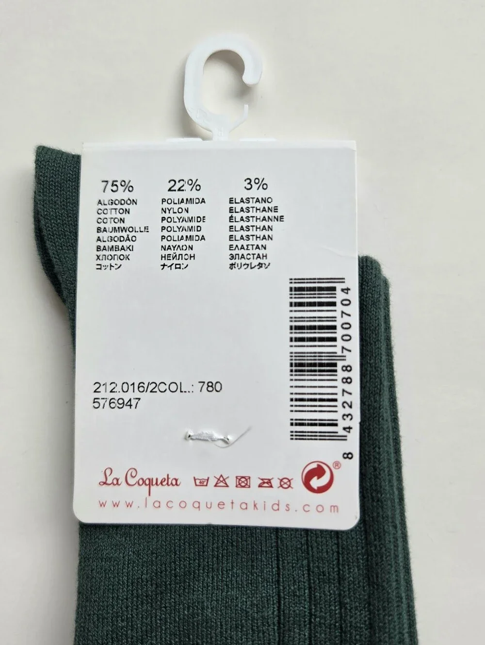 Condor Green Ribbed Knee Socks